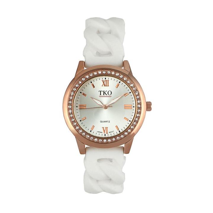 Tko Orlogi Women's Crystal Stretch Watch, White