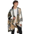 Women's Apt. 9&reg; Whipstitch Trim Plaid Riding Ruana, Beige