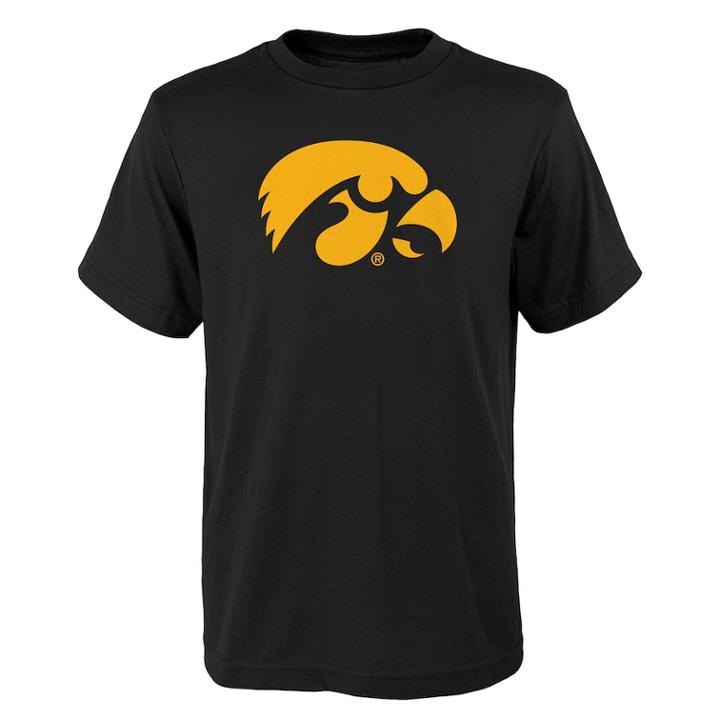 Boys 4-18 Iowa Hawkeyes Primary Logo Tee, Size: 16-18, Black