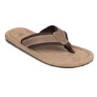 Wembley Two-tone Men's Thong Flip Flops, Size: Large, Brown