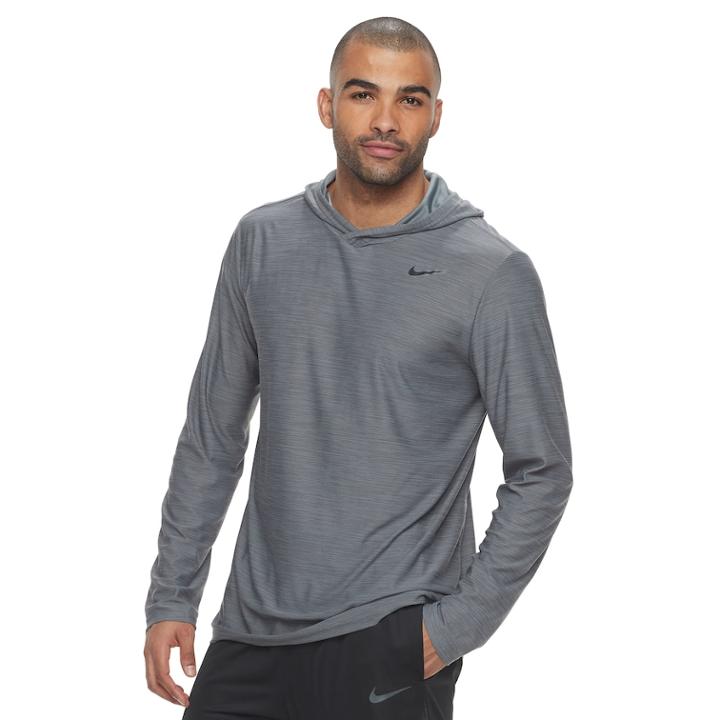 Men's Nike Lightweight Breathe Hoodie, Size: Large, Grey