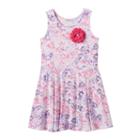 Girls 4-6x Design 365 Flower Print Pullover Dress, Girl's, Size: 6, Light Pink