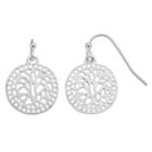 Lc Lauren Conrad Silver-tone Openwork Disc Drop Earrings, Women's, Silver