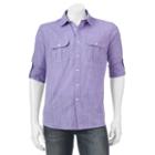 Men's Apt. 9&reg; Modern-fit Crosshatch Roll-tab Button-down Shirt, Size: Xl, Dark Blue