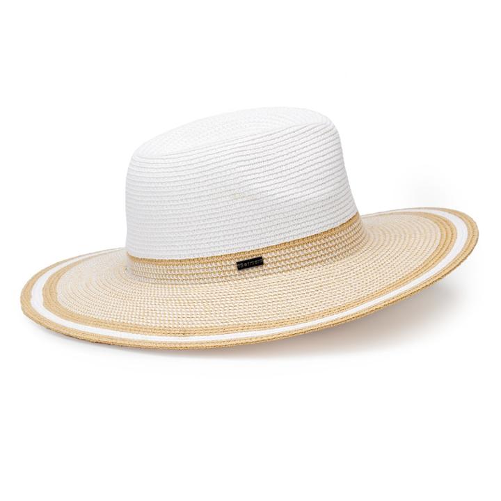 Women's Betmar Porto Braided Colorblock Sun Hat, Natural