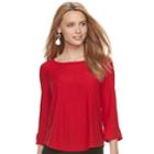 Women's Elle&trade; Swiss Dot Top, Size: Medium, Med Red