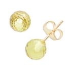 14k Gold Lemon Quartz Ball Stud Earrings, Women's, Yellow