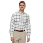 Men's Croft & Barrow&reg; Classic-fit Patterned Flannel Button-down Shirt, Size: Large, Light Grey