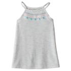 Girls 4-12 Sonoma Goods For Life&trade; Embellished Fringe Space-dyed Tank Top, Girl's, Size: 7, White Oth