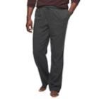Big & Tall Croft & Barrow&reg; Plaid Flannel Lounge Pants, Men's, Size: Xl Tall, Dark Grey