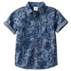 Boys 4-7x Sonoma Goods For Life&trade; Floral Chambray Shirt, Boy's, Size: 4, Med Blue