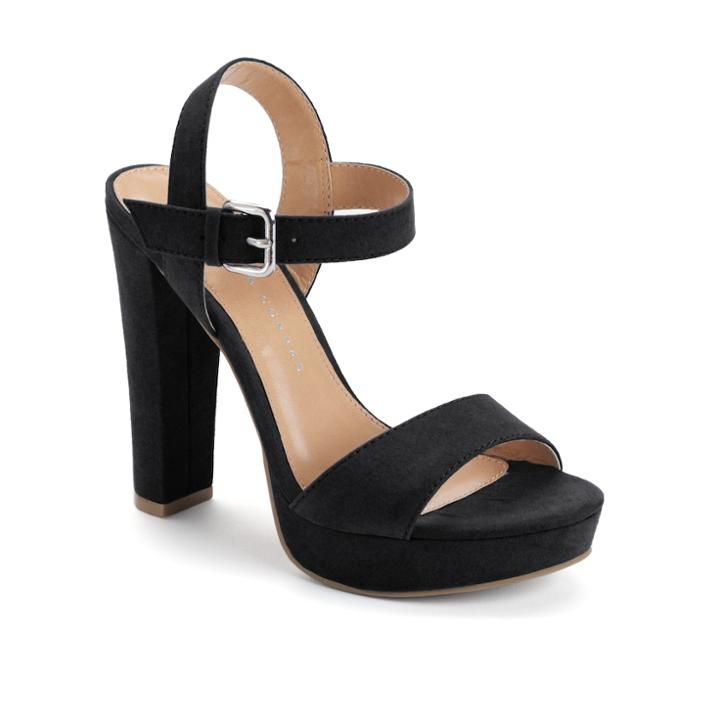 Lc Lauren Conrad Bow Women's High Heel Sandals, Size: 7.5, Black