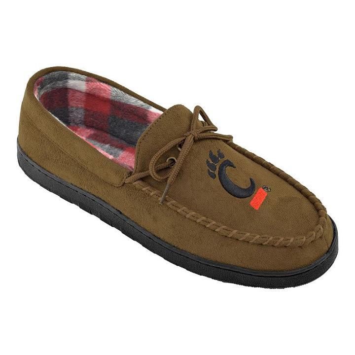 Men's Cincinnati Bearcats Microsuede Moccasins, Size: 9, Brown