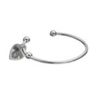 Fiora Stainless Steel Baylor Bears Charm Cuff Bracelet, Women's, Size: 7.5, Grey