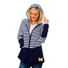 Women's Gameday Couture Michigan Wolverines Striped Jacket, Size: Small, Blue (navy)