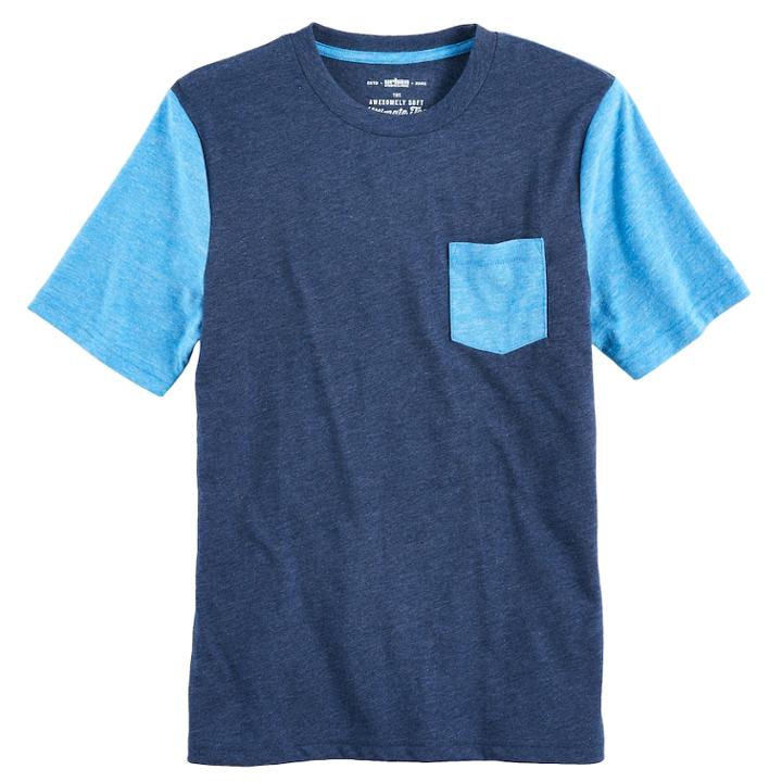 Boys 8-20 Urban Pipeline&reg; Ultimate Colorblock Pocket Tee, Size: Large, Med Blue