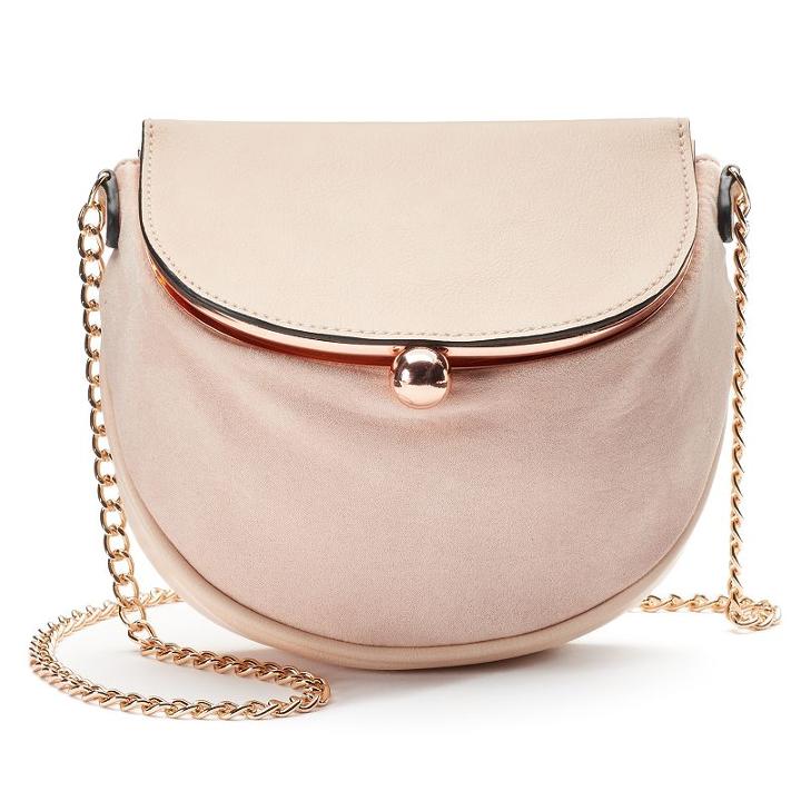 Lc Lauren Conrad Lili Frame Flap Crossbody Bag, Women's, Med Pink