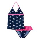 Girls 4-6x Oshkosh B'gosh&reg; Heart Printed Halter Tankini Top & Bottoms Swimsuit Set, Girl's, Size: 5-6, Blue (navy)