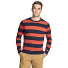 Men's Izod Newport Classic-fit Rugby-striped Crewneck Sweater, Size: Small, Red