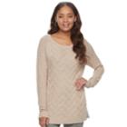 Women's Sonoma Goods For Life&trade; Lattice Sweater, Size: Small, Dark Beige