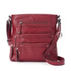 La Diva Zipper Crossbody Bag, Women's, Red