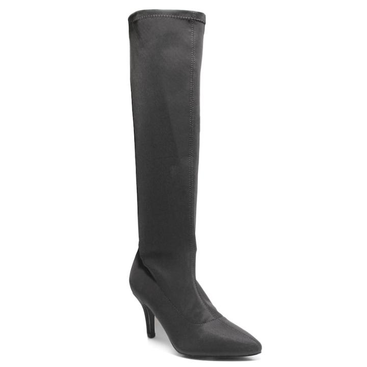 2 Lips Too Pina Women's Stretch Over-the-knee Boots, Size: 5.5 Med, Black
