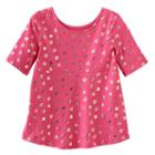 Girls 4-10 Jumping Beans&reg; Print Pieced Elbow-sleeve Tunic, Size: 10, Pink