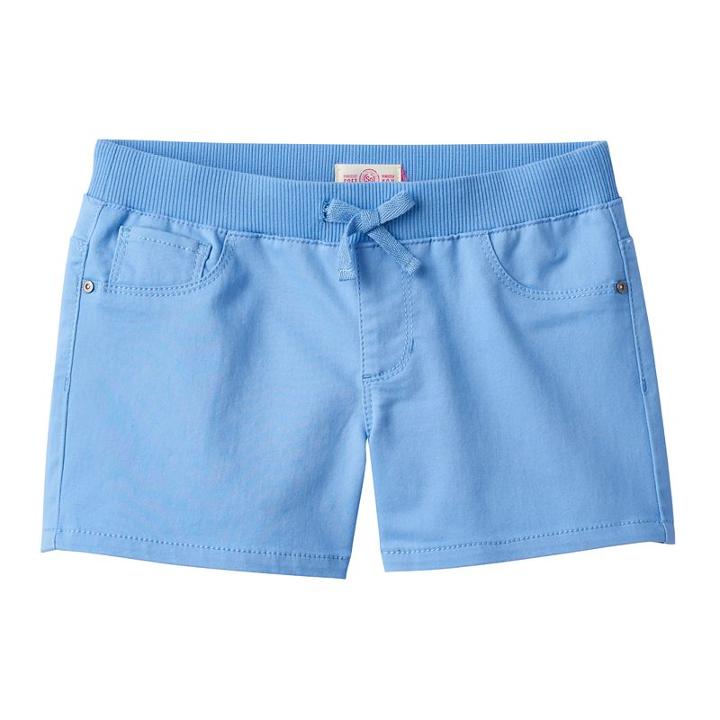 Plus Size Girls 7-16 So&reg; Ribbed Waist Sateen Shorts, Girl's, Size: 12 1/2, Turquoise/blue (turq/aqua)
