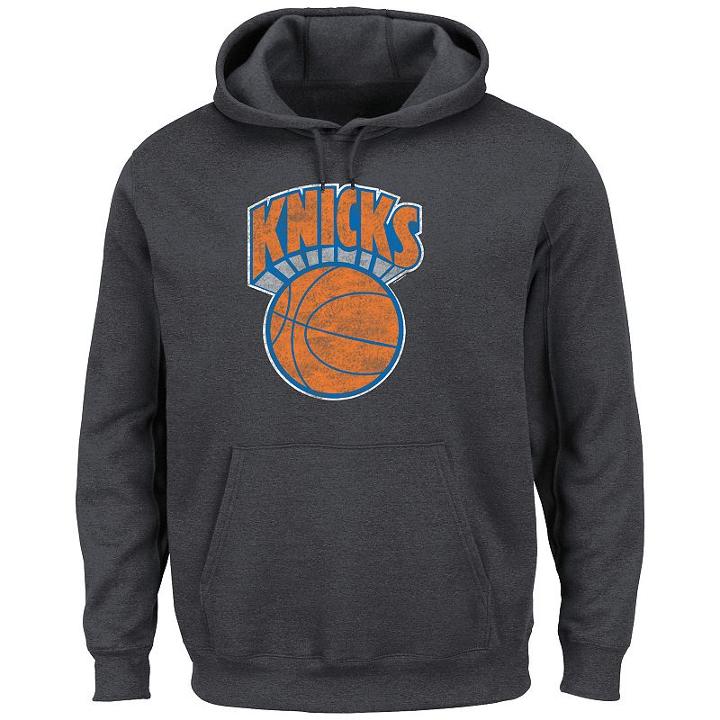 Majestic New York Knicks Post Up Hoodie - Men, Size: Medium, Grey