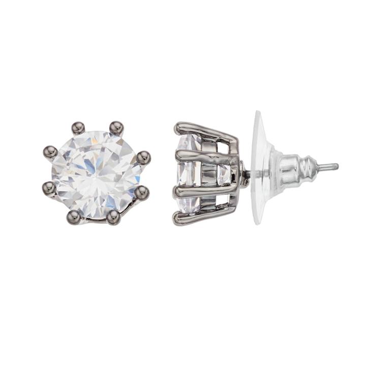 Simply Vera Vera Wang Cubic Zirconia Stud Earrings, Women's, Black