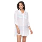 Women's Apt. 9&reg; Shirt Cover-up, Size: Xl, Natural