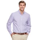 Big & Tall Izod Regular-fit Gingham-checked Stretch Button-down Shirt, Men's, Size: 3xl Tall, Brt Purple