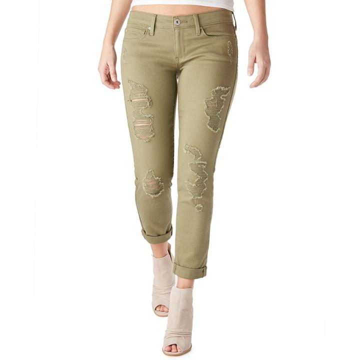 Juniors' Denizen From Levi's Ripped Boyfriend Jeans, Teens, Size: 7, Dark Green