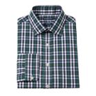 Men's Croft & Barrow&reg; Slim-fit Easy-care Spread-collar Dress Shirt, Size: 14.5-32/33, Green