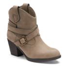 Unleashed By Rocket Dog Women's Western Ankle Boots, Girl's, Size: Medium (8), Dark Beige
