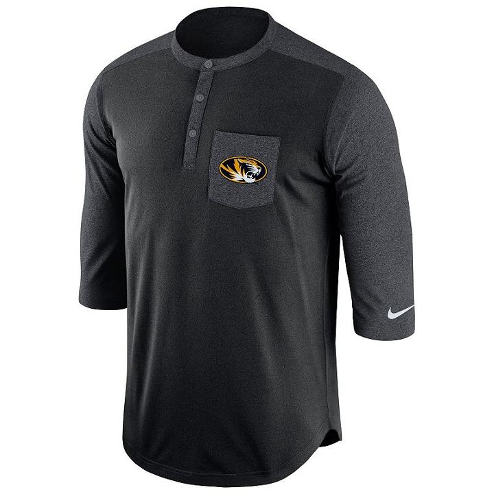 Men's Nike Missouri Tigers Dri-fit Touch Henley, Size: Xl, Ovrfl Oth