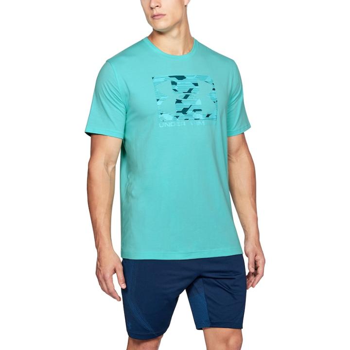 Men's Under Armour Boxed Sportstyle Tee, Size: Small, Med Blue