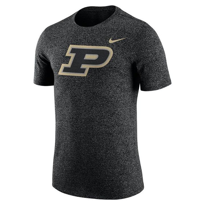 Men's Nike Purdue Boilermakers Marled Tee, Size: Small, Black