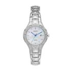Seiko Women's Core Crystal Stainless Steel Solar Watch, Silver