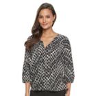 Women's Dana Buchman Pleated Knit Top, Size: Large, White