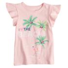 Girls 4-12 Sonoma Goods For Life&trade; Split Flutter Sleeve Graphic Tee, Size: 4, Light Pink