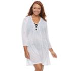 Plus Size Apt. 9&reg; Jacquard Tunic Cover-up, Women's, Size: 3xl, Natural