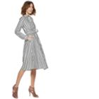 Women's Popsugar Striped Midi Shirt Dress, Size: Xs, Black