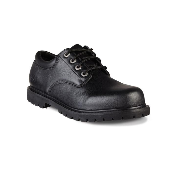 Skechers Relaxed Fit Cottonwood Elks Sr Men's Non-slip Work Shoes, Size: 7 Xw, Grey (charcoal)
