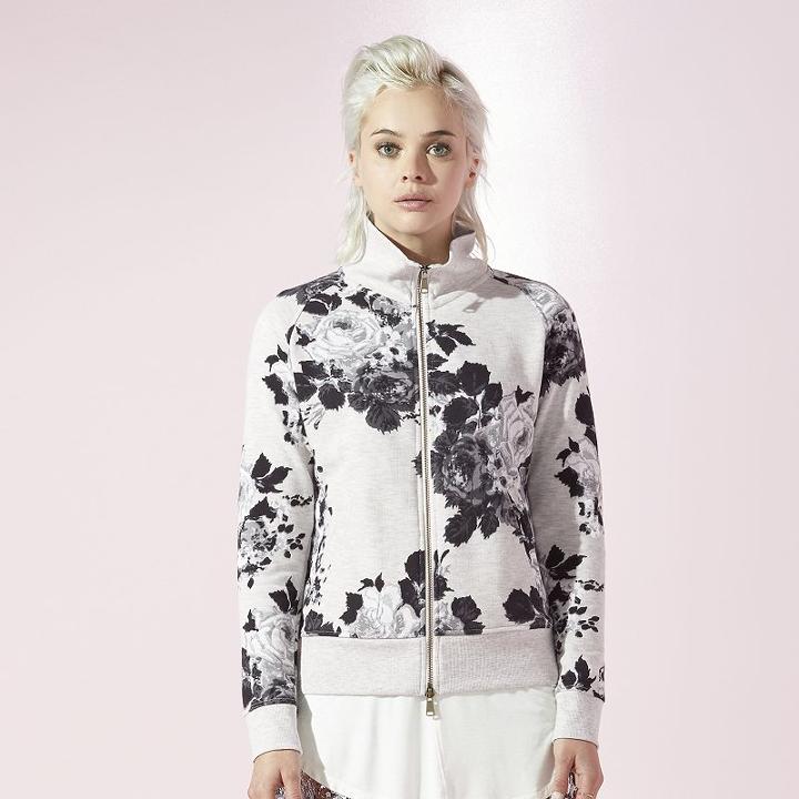 Women's Juicy Floral French Terry Jacket, Size: Xs, Light Grey