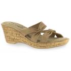 Tuscany By Easy Street Lauria Women's Wedge Sandals, Size: Medium (7.5), Med Beige