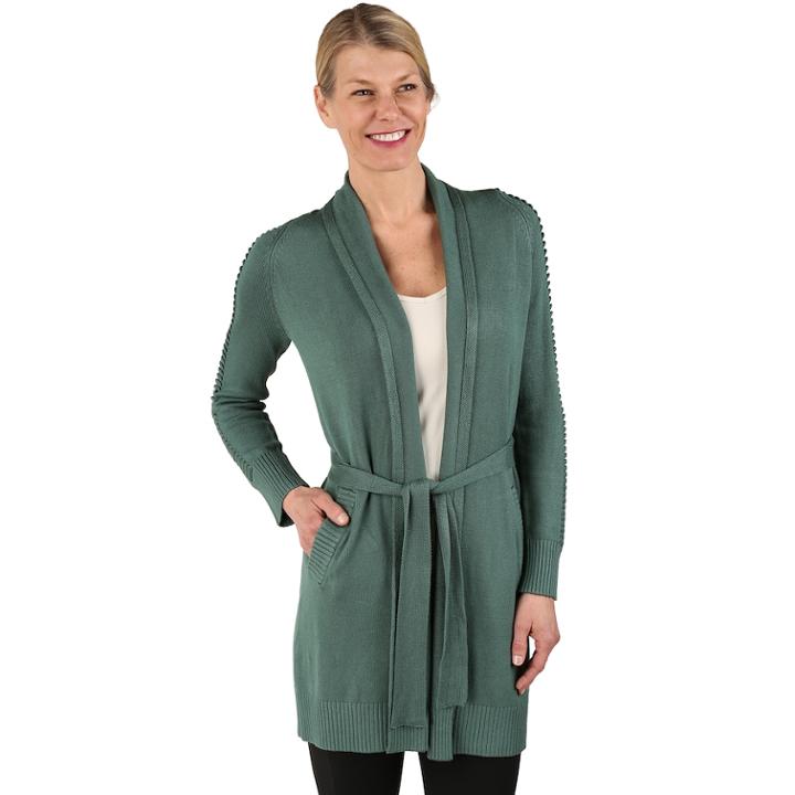 Women's Soybu Wander Belted Cardigan, Size: Xl, Green