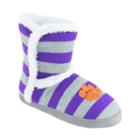 Women's Clemson Tigers Striped Boot Slippers, Size: Large, Team