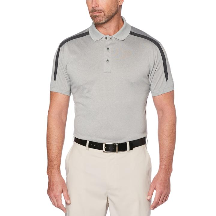 Men's Grand Slam Heathered Cool Fast Golf Polo, Size: Xxl, Light Grey