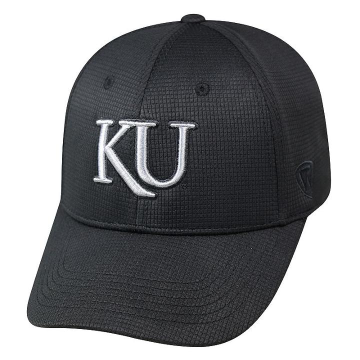 Adult Top Of The World Kansas Jayhawks Digi One-fit Cap, Men's, Black